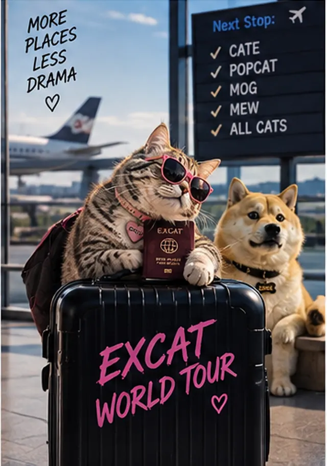 EXCAT beginning her world tour at the airport